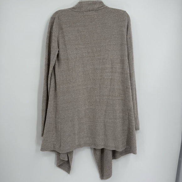 Barefoot Dreams bamboo chic Lite Cardi Sweater Size S /M drape front gray - Picture 7 of 8